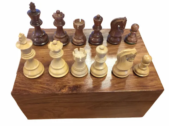 Pièces d'échecs 76mm Sheesham Luxe