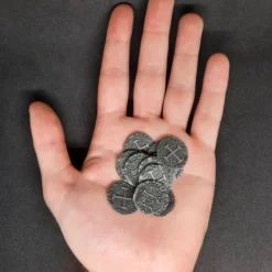 Pièces pirate en métal couleur argent antique pour jeux de société / jeux de rôle