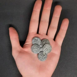 Pièces pirate en métal couleur argent pour jeux de société / jeux de rôle