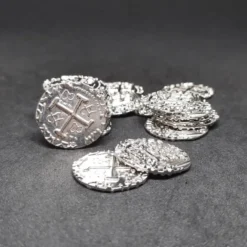 Pièces pirate en métal couleur argent pour jeux de société / jeux de rôle