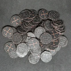 Pièces pirate en métal couleur bronze antique pour jeux de société / jeux de rôle