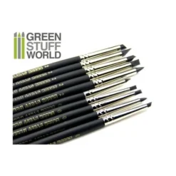 10 Pinceaux en Silicone - Colour Shapers Taille 0 et 2 - Noir ferme