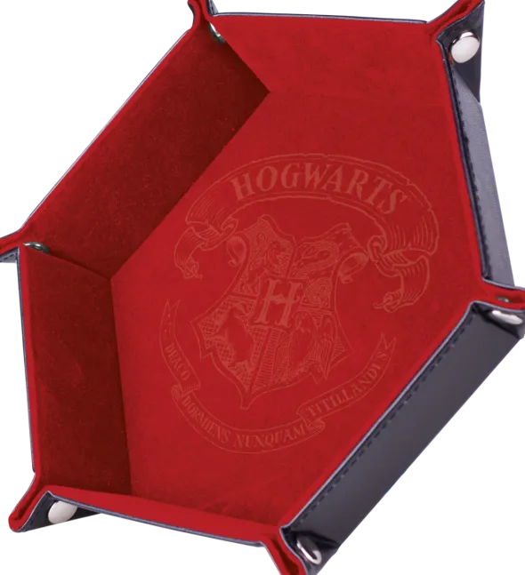 Piste de dés - Poudlard Rouge 19x19 cm - Cuir et velours