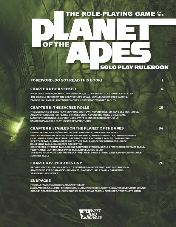 Planet of the Apes - Solo Play Rulebook