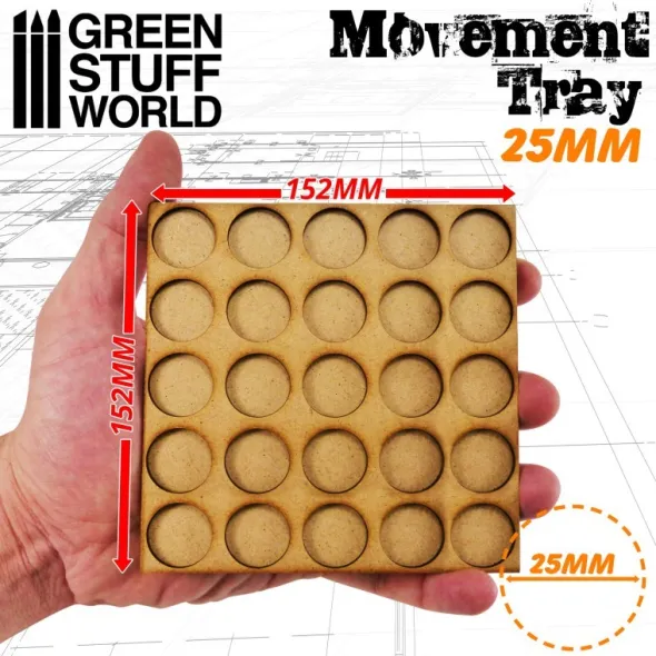 Plateaux de Mouvement MDF 25x25mm