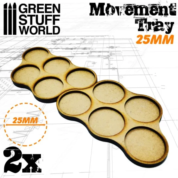 Plateaux de Mouvement MDF 5x25mm