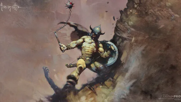 Playmat - Frank Frazetta - Warrior with Ball and Chain