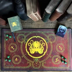 Playmat Infinite Black - The Brand of Cthulhu Eldritch Red