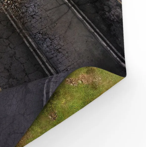 Playmats - Latex - Tapis recto/verso - Ruined Streets 183x122 cm