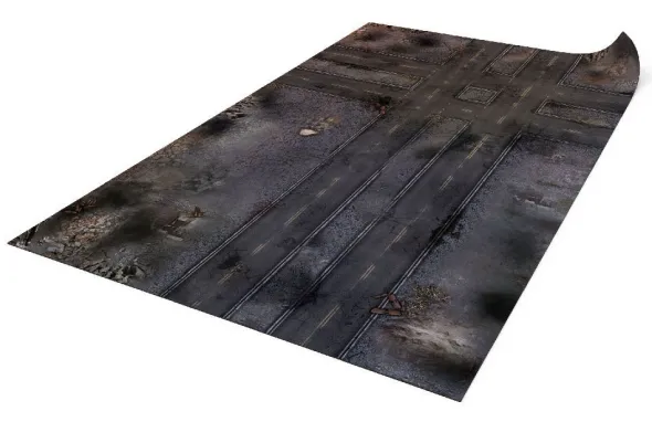Playmats - Latex - Tapis recto/verso - Ruined Streets 183x122 cm