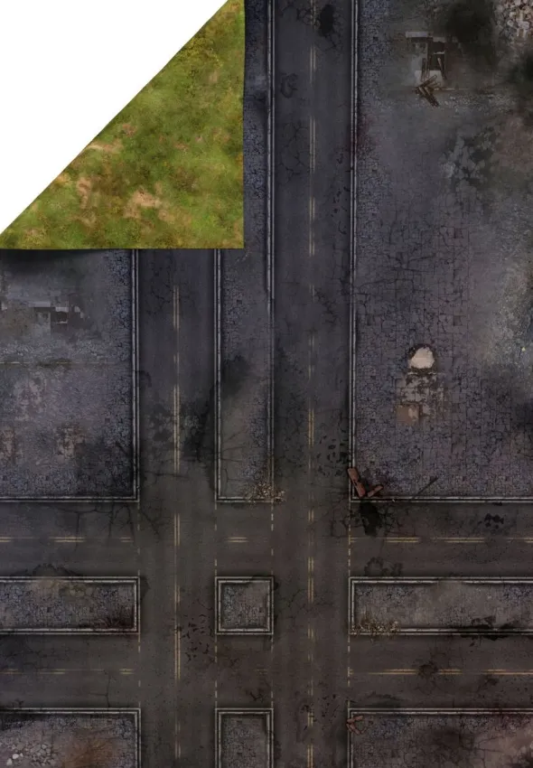 Playmats - Latex - Tapis recto/verso - Ruined Streets 183x122 cm