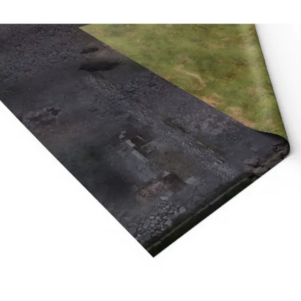 Playmats - Latex - Tapis recto/verso - Ruined City / Grassland - 44x60
