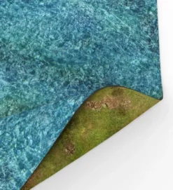 Playmats - Mousepad - Tapis recto/verso : Lagoon et Plaine - 72''x48''