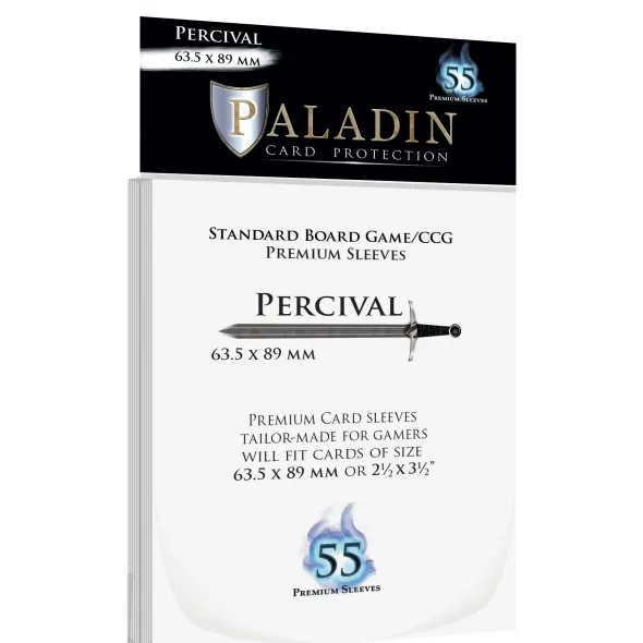 Pochettes Paladin - Percival Board game/ CCG - 63.5 x 89 mm - 55p