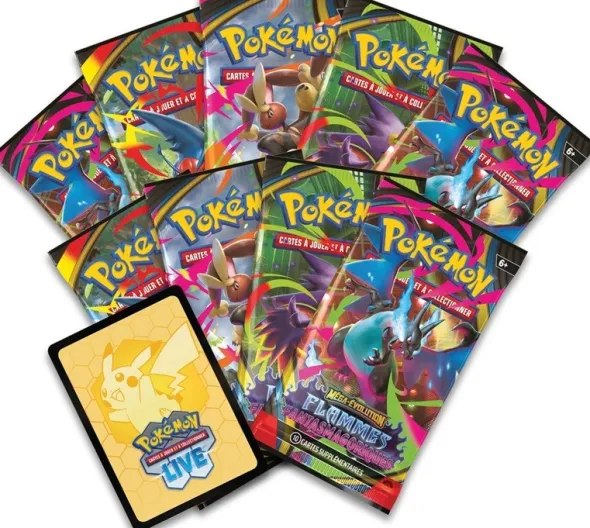 Pokémon : Coffret Dresseur d’élite Méga-Evolution Flammes Fantasmagoriques (Boîte Descellée)