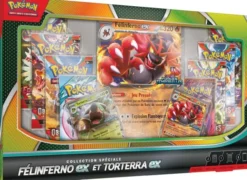 Pokémon : Coffret Premium MultiSpé : Félinferno Ex et Torterra Ex