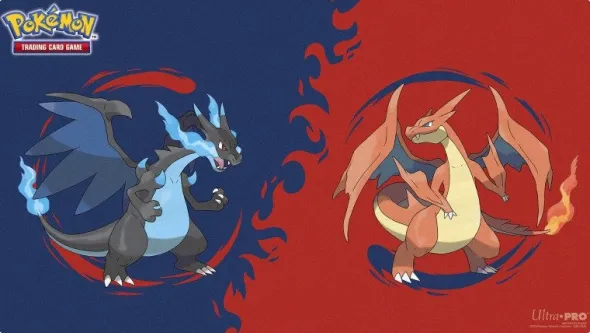 Pokémon: Playmat: Mega Charizard X and Mega Charizard Y