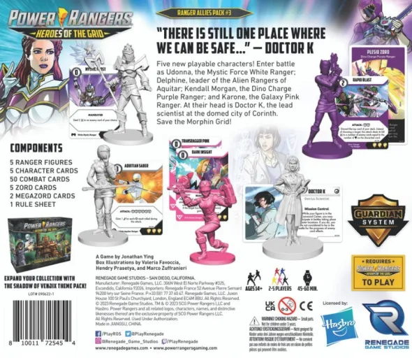 Power Rangers: Heroes of the Grid – Ranger Allies Pack 3