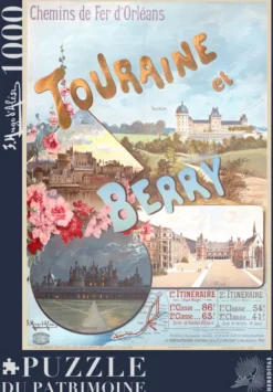 Puzzle - Affiche Touraine et Berry par Hugo d'Alési - 1000 pièces