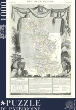 Puzzle - Carte du département de la Manche par Levasseur - 1000 pièces