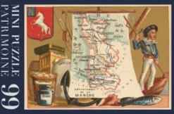 Puzzle - Carte du département de la Manche - 99 pièces