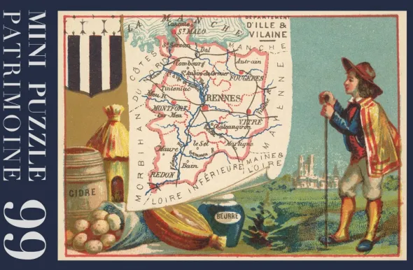 Puzzle - Carte Ille et Vilaine - 99 pièces