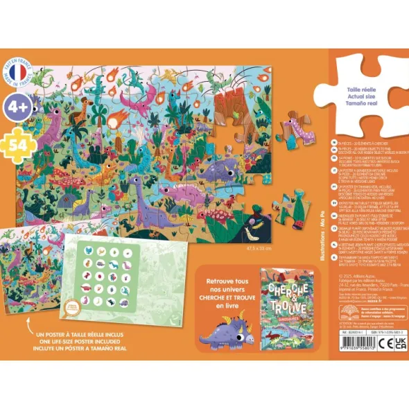 Puzzle Cherche et Trouve - Les Dinosaures