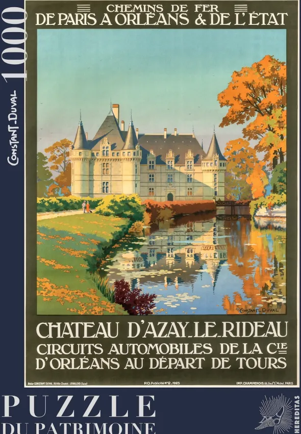 Puzzle - Château d'Azay-le-Rideau par Constant-Duval - 1000 pièces