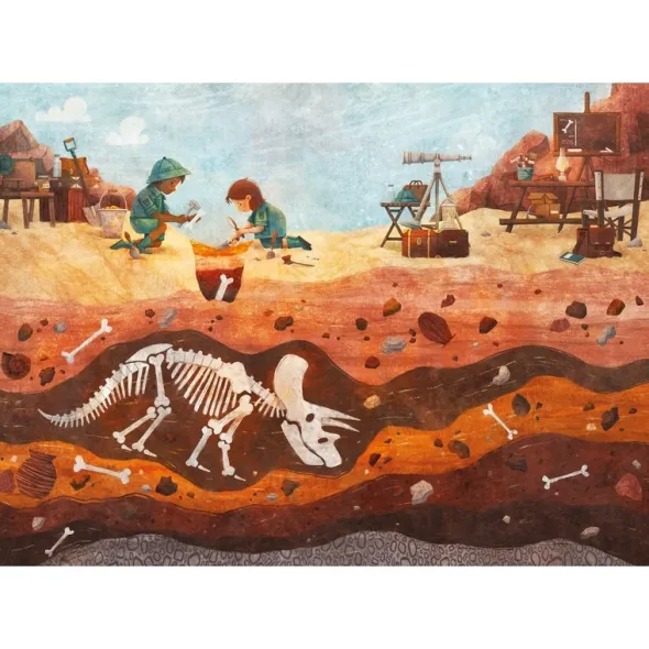 Puzzle - Fouille des Dinosaures - 50 pièces