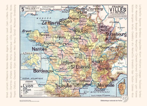 Puzzle - France des villes - 1000 pièces