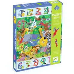 Puzzle Geant - 1 à 10 Jungle - 54 Pièces