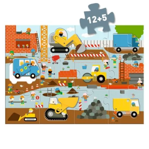 Puzzle Geant - Le Chantier - 12pcs +5pcs