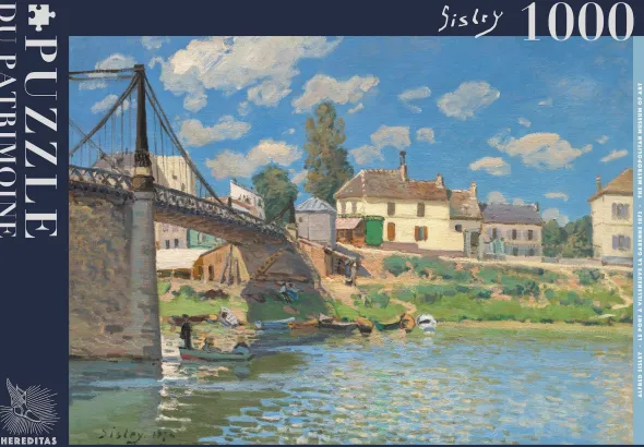 Puzzle - Le pont à Villeneuve-la-Garenne par Alfred Sisley - 1000 pièces
