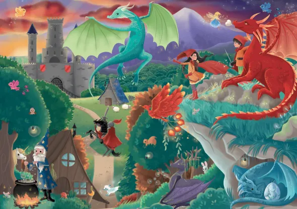 Puzzle - Les Dragons - 50 Pièces
