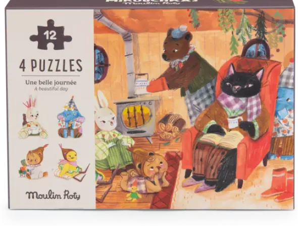 Puzzle - 4 Mini puzzles des repas - 4x12 pièces