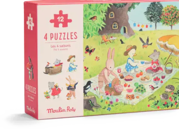 Puzzle - 4 Mini puzzles des saisons - 4x12 pièces