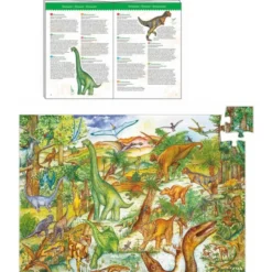 Puzzle Observation - Dinosaures + Poster + Livret - 100 pièces