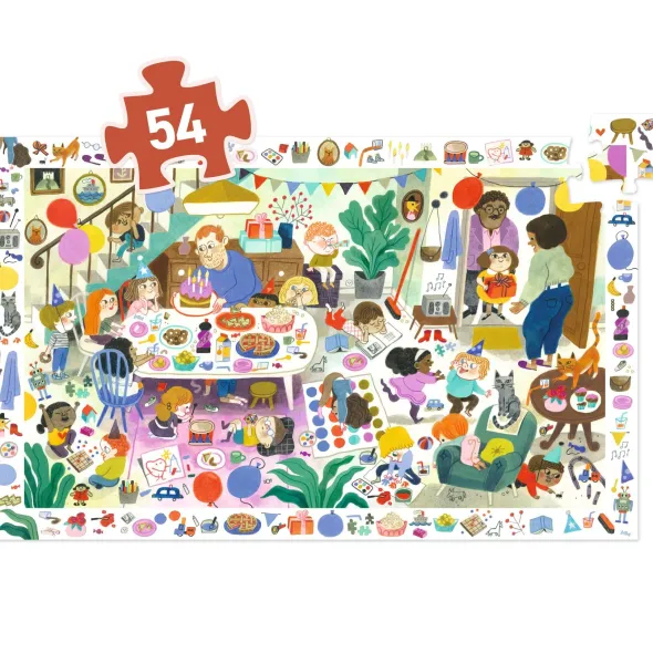 Puzzle Observation - La Fête d'Anniversaire - 54 Pièces