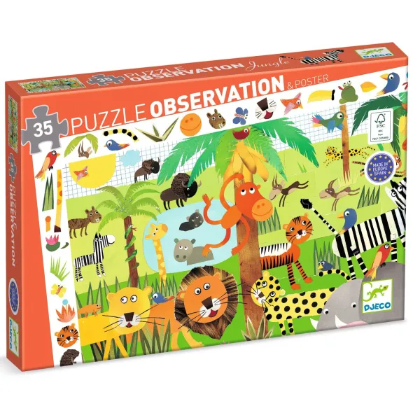 Puzzle Observation - La Jungle - 35 Pièces