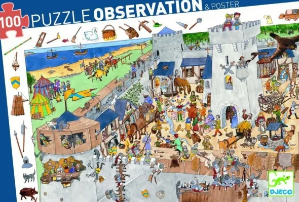 Puzzle observation - le château fort - 100 pièces