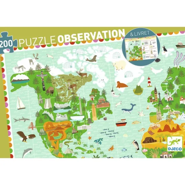 Puzzle Observation - Tour du monde - 200 pièces