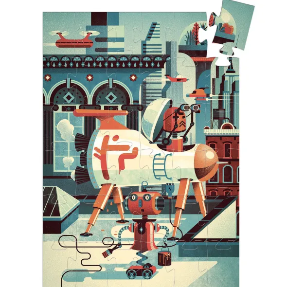 Puzzle Silhouette - Bob le Robot - 36 Pièces