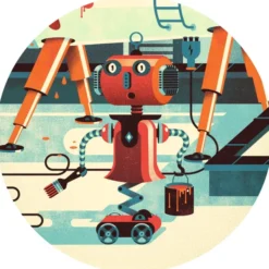 Puzzle Silhouette - Bob le Robot - 36 Pièces