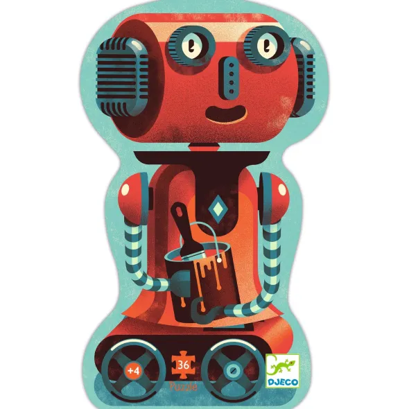 Puzzle Silhouette - Bob le Robot - 36 Pièces