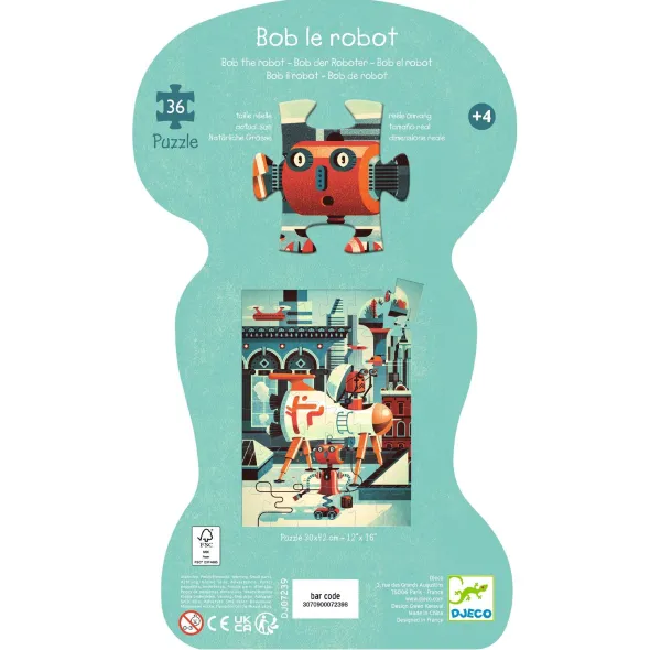 Puzzle Silhouette - Bob le Robot - 36 Pièces