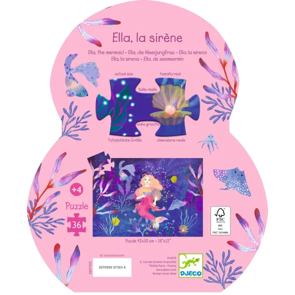 Puzzle Silhouette - Ella La Sirène - 36 Pièces