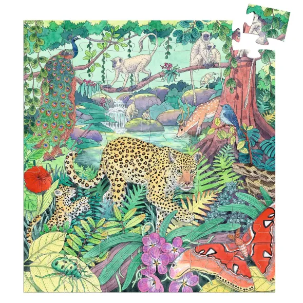 Puzzle Silhouette - Jungle Indienne - 54 Pièces
