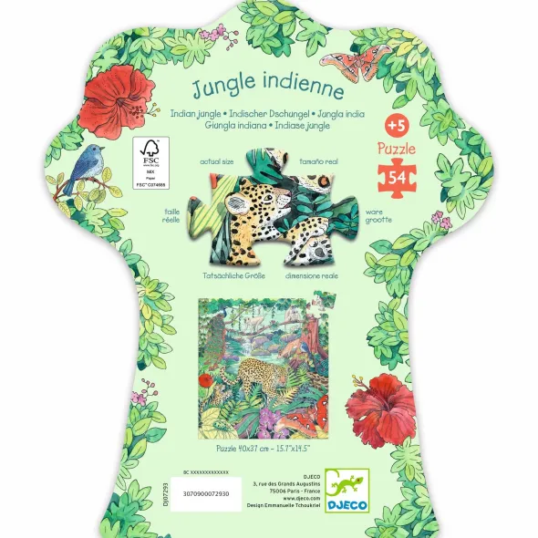 Puzzle Silhouette - Jungle Indienne - 54 Pièces