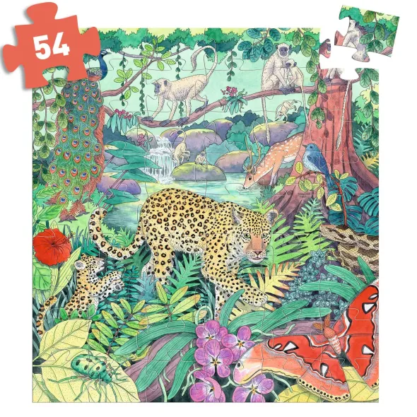Puzzle Silhouette - Jungle Indienne - 54 Pièces
