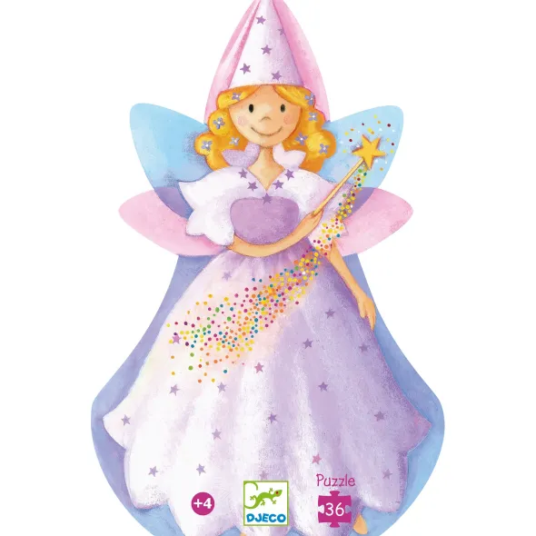 Puzzle Silhouette - La Fée et la Licorne - 36 Pièces